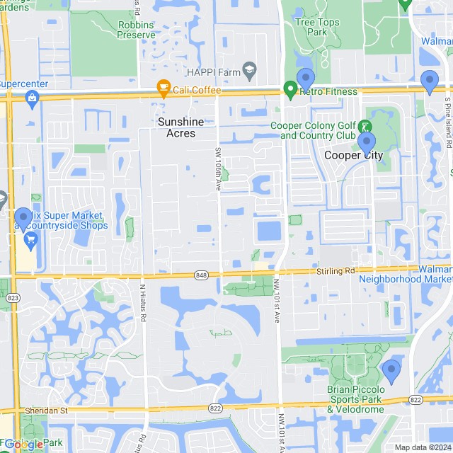 Map of veterinarians in Cooper City, FL