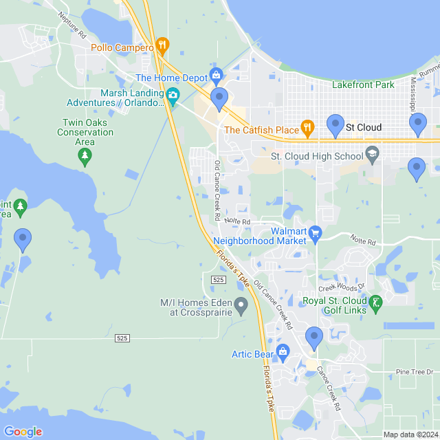 Map of veterinarians in St Cloud, FL