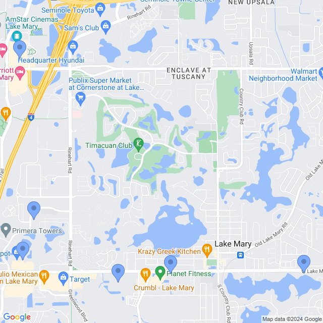 Map of veterinarians in Lake Mary, FL