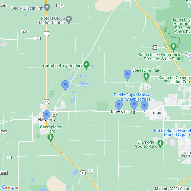 Map of veterinarians in Newberry, FL