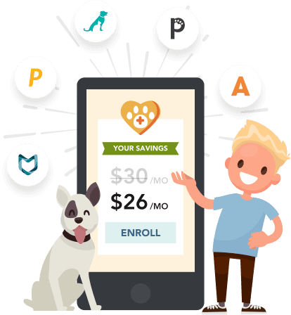 A family with pets that are insured by Pawlicy Advisor