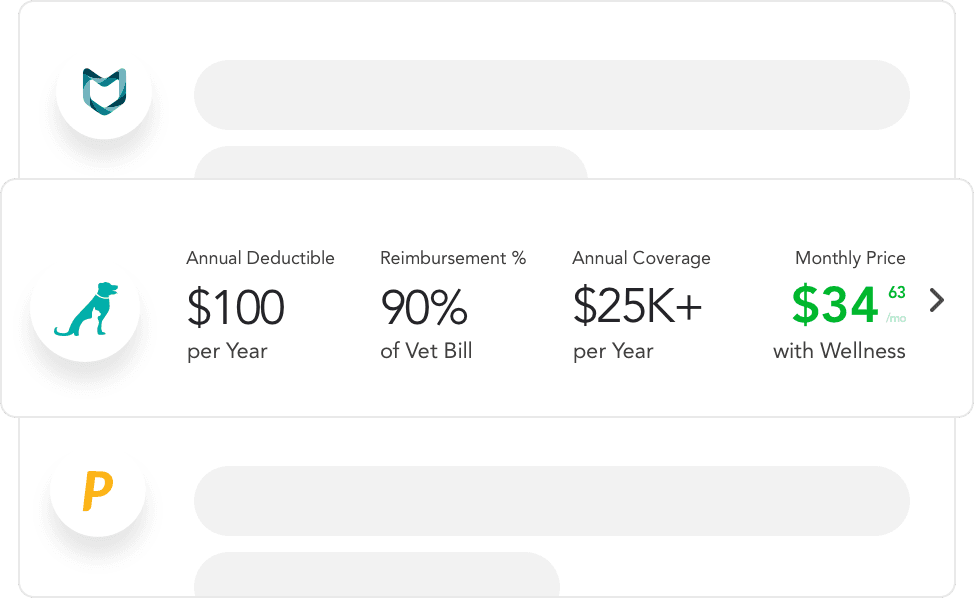 An intuitive interface for shopping for pet insurance