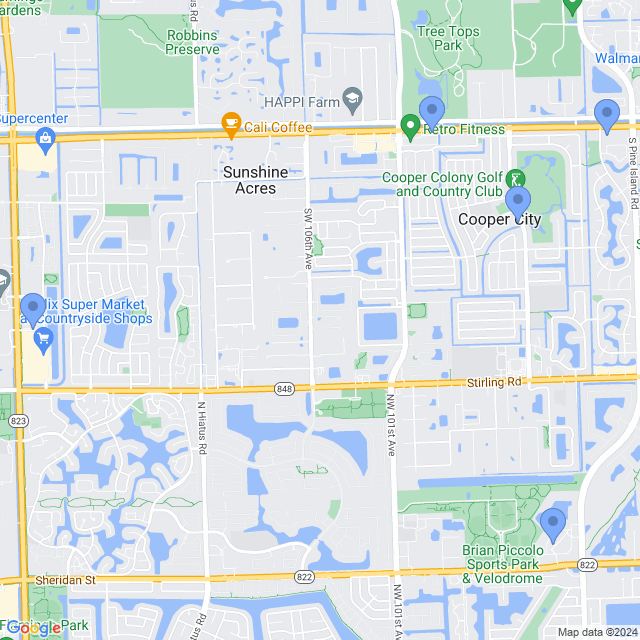 Map of veterinarians in Cooper City, FL