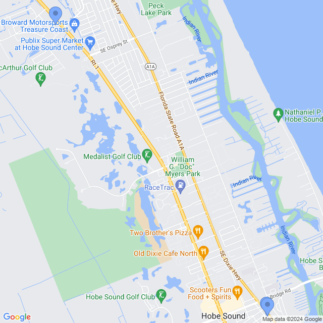 Map of veterinarians in Hobe Sound, FL
