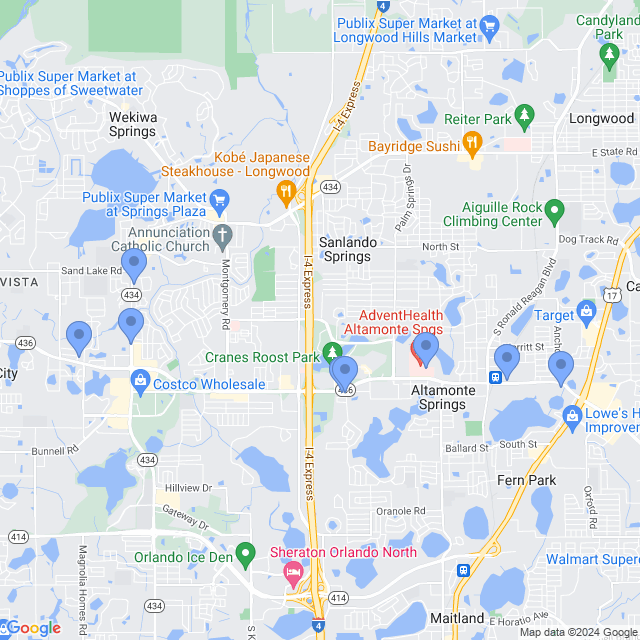 Map of veterinarians in Altamonte Spgs, FL