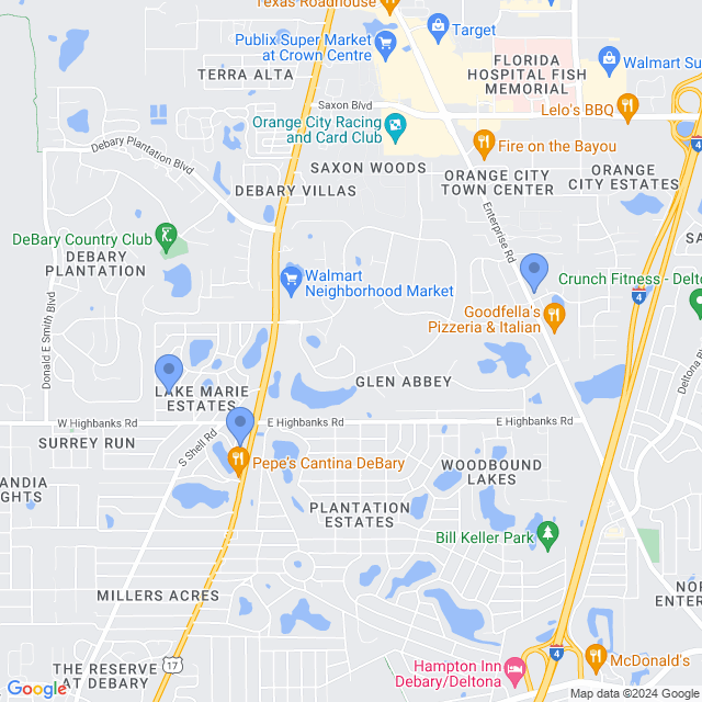 Map of veterinarians in Debary, FL