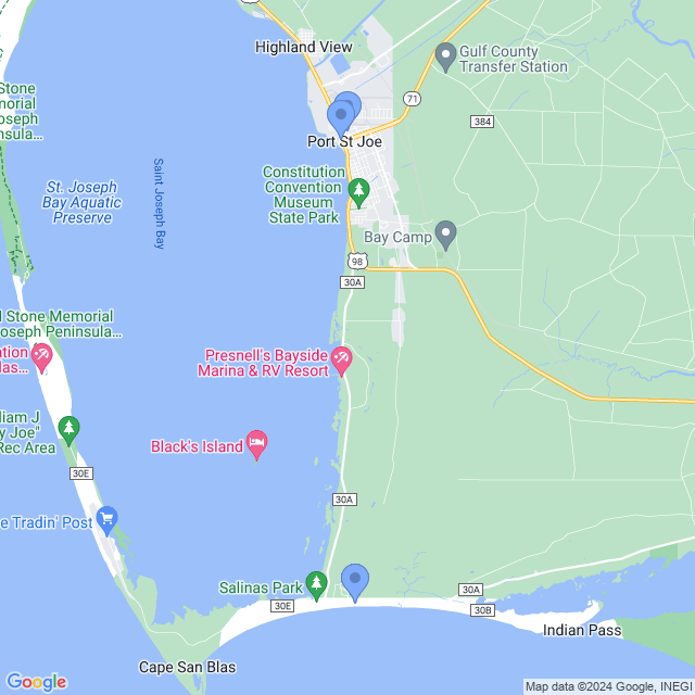 Map of veterinarians in Port St Joe, FL