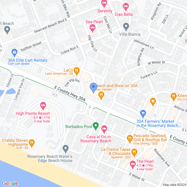 Map of veterinarians in Inlet Beach, FL