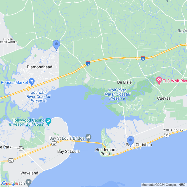 Map of veterinarians in Pass Christian, MS