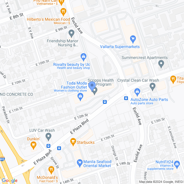 Map of veterinarians in National City, CA