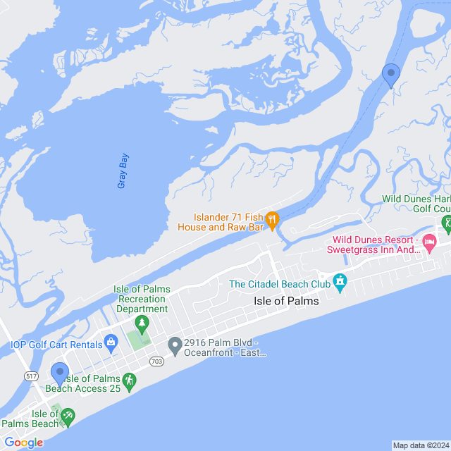 Map of veterinarians in Isle Of Palms, SC