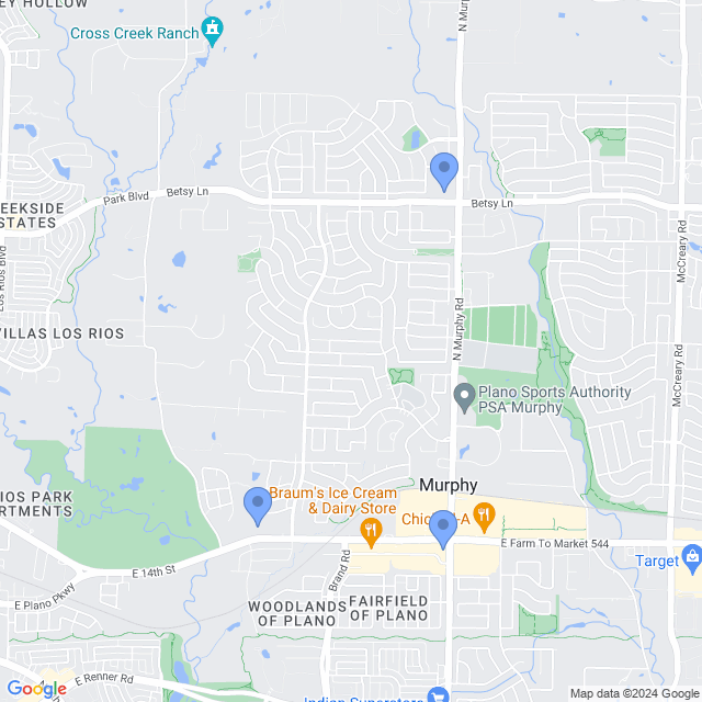 Map of veterinarians in Murphy, TX