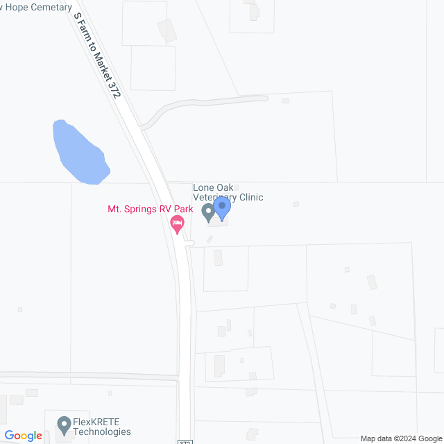 Map of veterinarians in Valley View, TX
