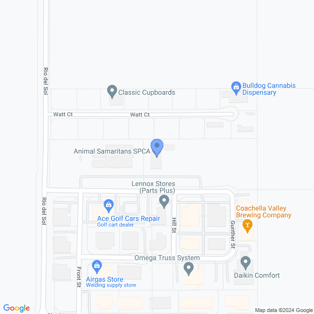 Map of veterinarians in Thousand Palms, CA