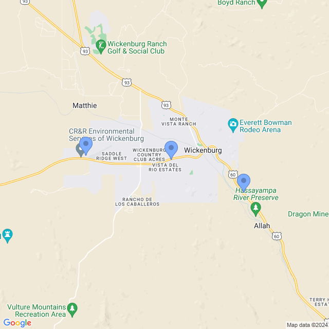 Map of veterinarians in Wickenburg, AZ