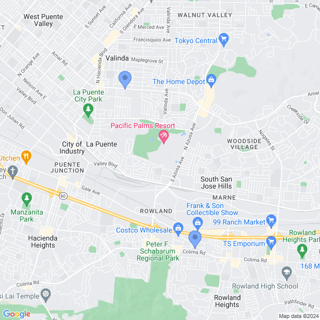 Map of veterinarians in City Of Industry, CA