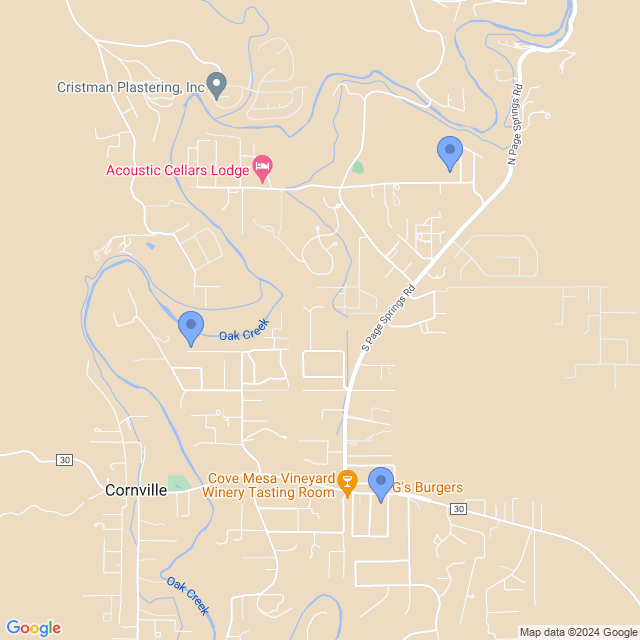 Map of veterinarians in Cornville, AZ