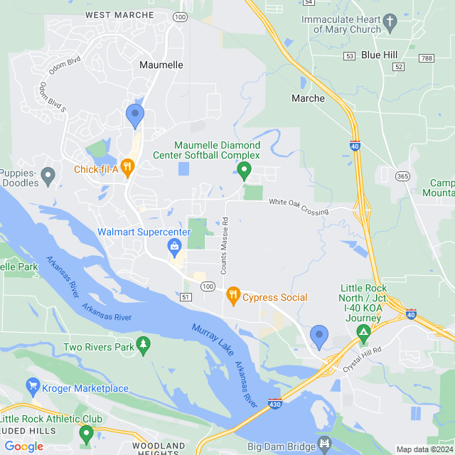 Map of veterinarians in Maumelle, AR