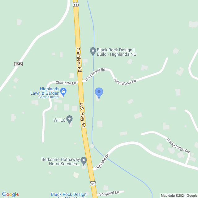 Map of veterinarians in Highlands, NC