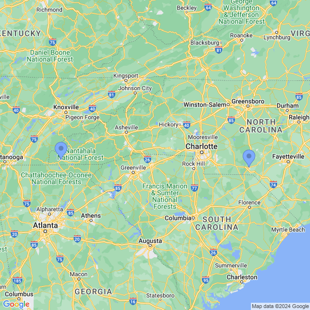 Map of veterinarians in Rockingham, NC