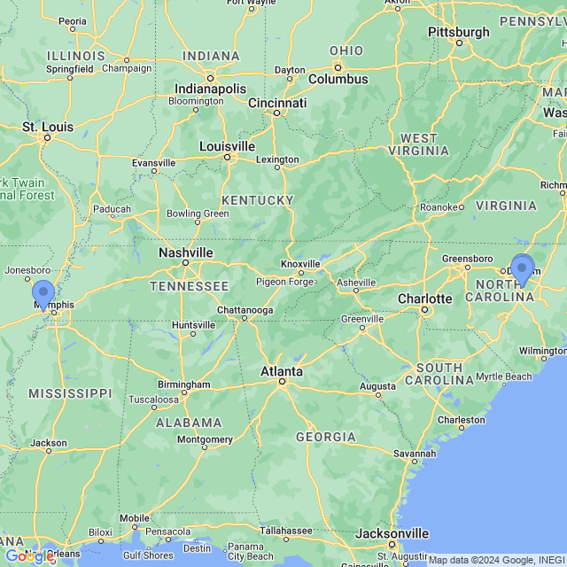 Map of veterinarians in Clayton, NC