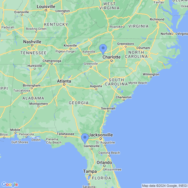 Map of veterinarians in Vale, NC
