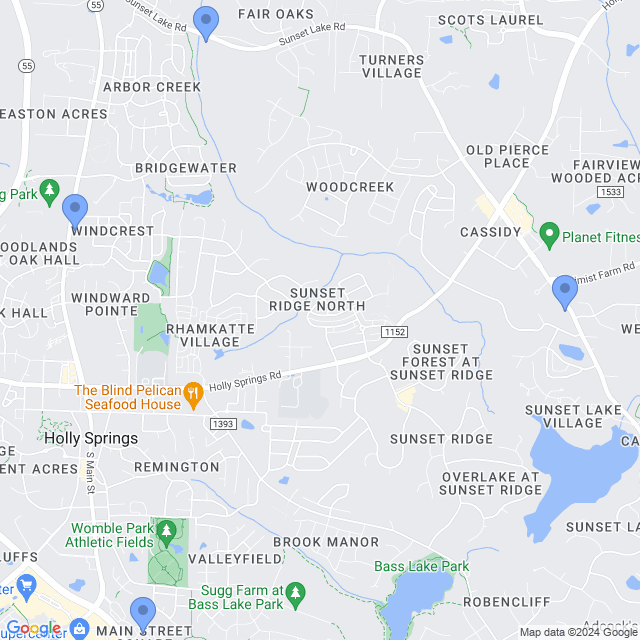 Map of veterinarians in Holly Springs, NC
