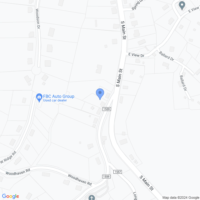 Map of veterinarians in Mars Hill, NC