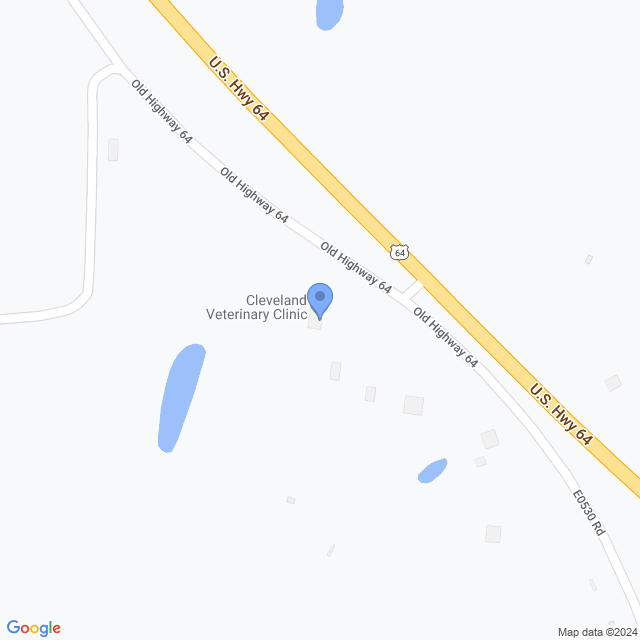 Map of veterinarians in Cleveland, OK