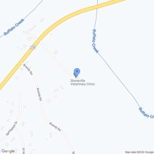Map of veterinarians in Stoneville, NC