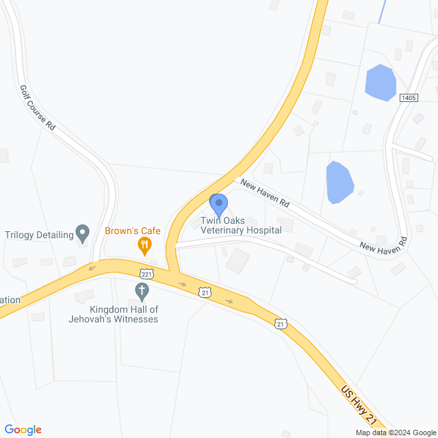Map of veterinarians in Sparta, NC