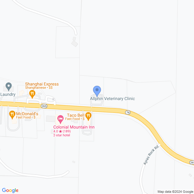 Map of veterinarians in Branson West, MO