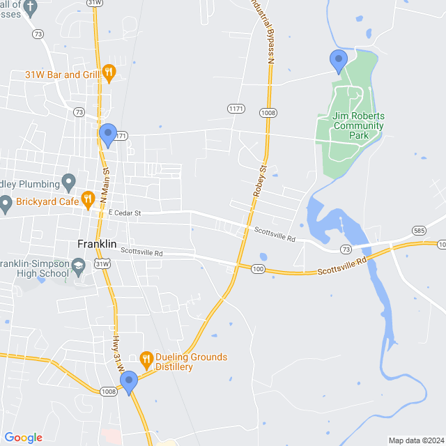 Map of veterinarians in Franklin, KY