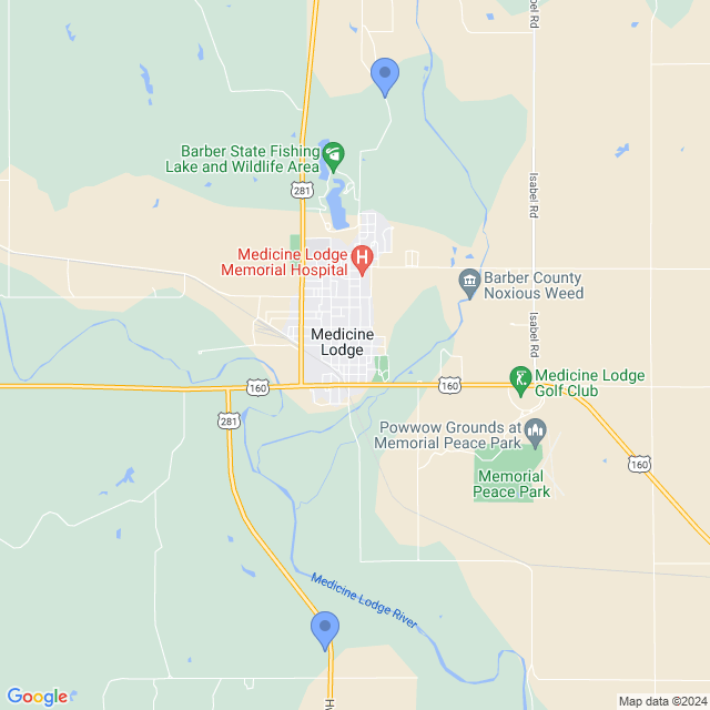 Map of veterinarians in Medicine Lodge, KS