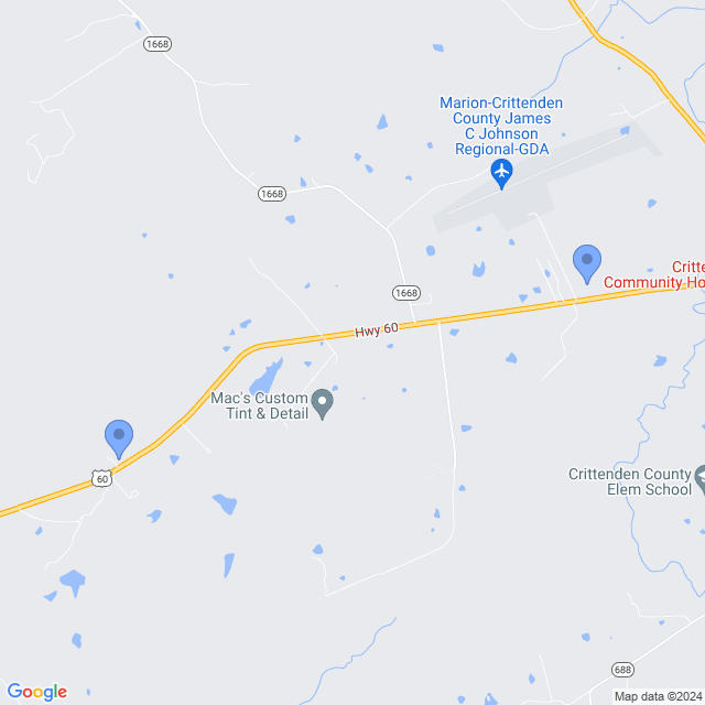 Map of veterinarians in Marion, KY