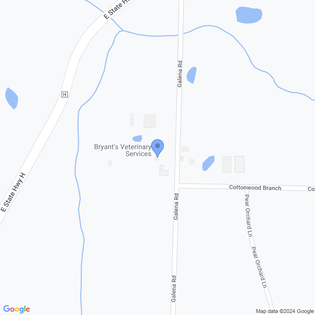 Map of veterinarians in Stoutland, MO
