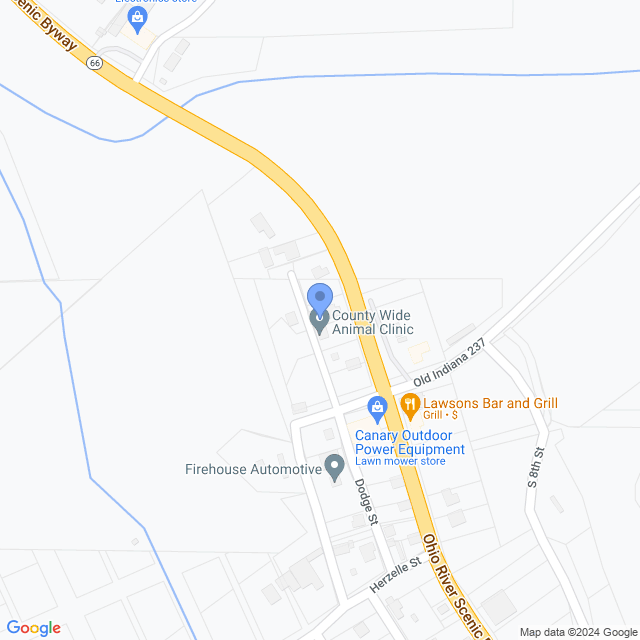 Map of veterinarians in Cannelton, IN