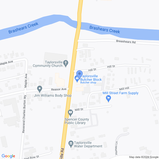 Map of veterinarians in Taylorsville, KY