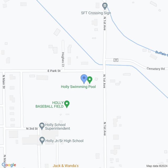 Map of veterinarians in Holly, CO