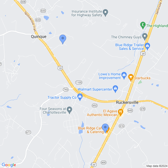 Map of veterinarians in Ruckersville, VA