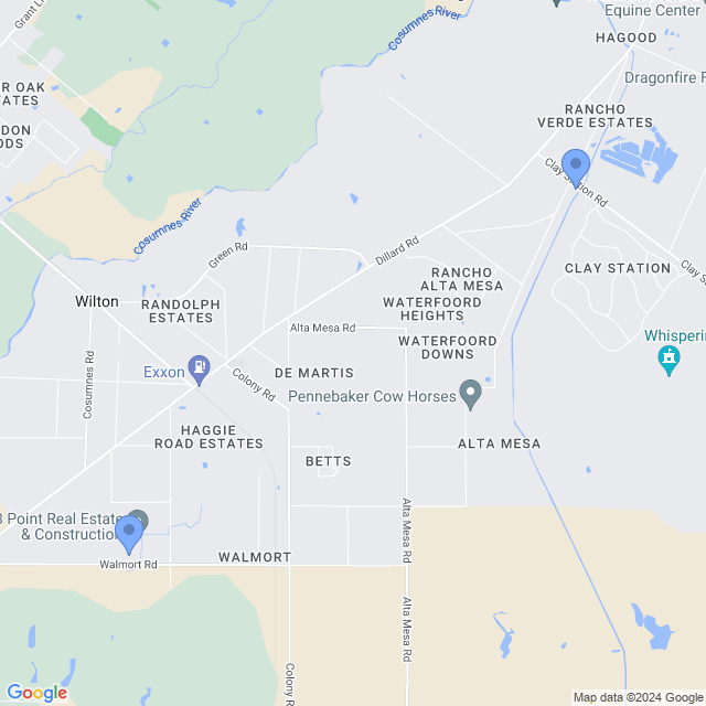 Map of veterinarians in Wilton, CA