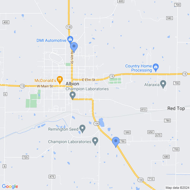 Map of veterinarians in Albion, IL
