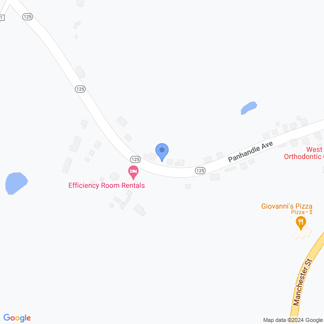 Map of veterinarians in West Union, OH