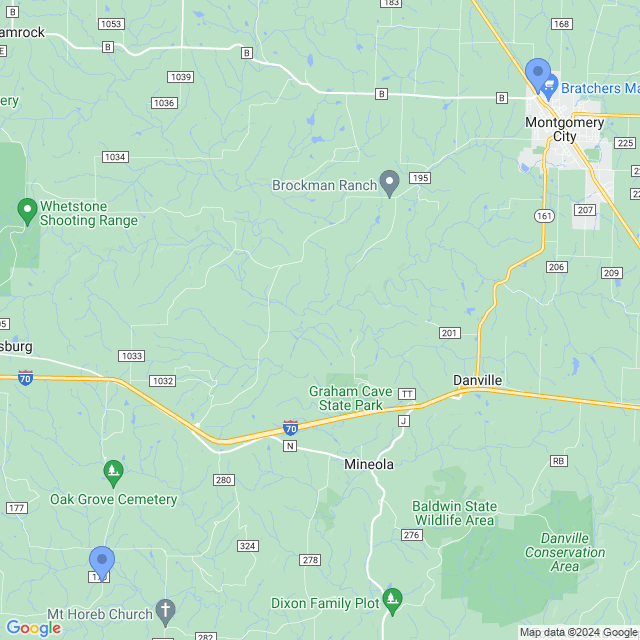 Map of veterinarians in Montgomery City, MO