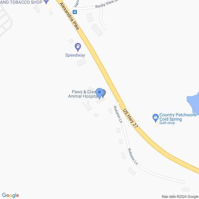 Map of veterinarians in Cold Spring, KY