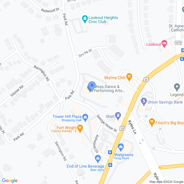 Map of veterinarians in Ft Wright, KY