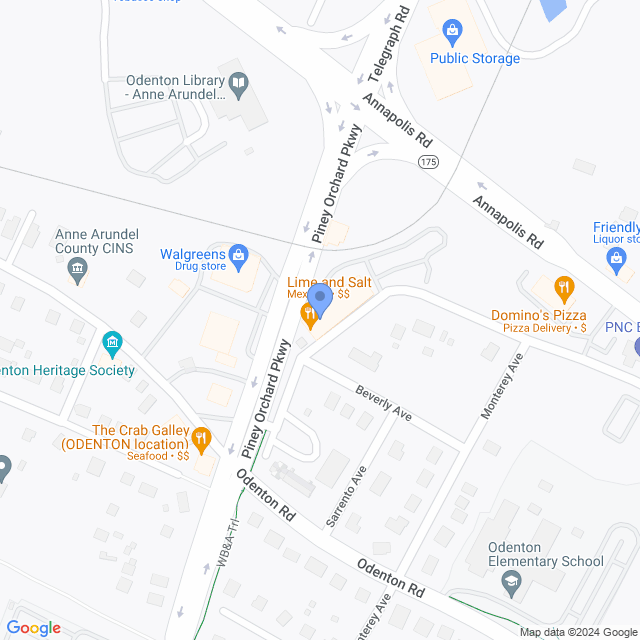 Map of veterinarians in Odenton, MD