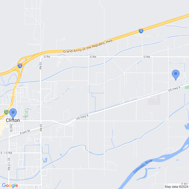 Map of veterinarians in Clifton, CO