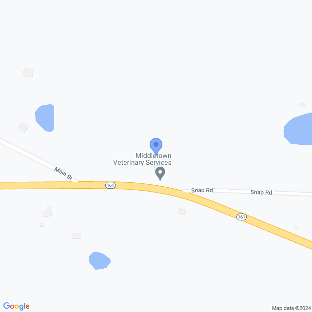 Map of veterinarians in Middletown, MO