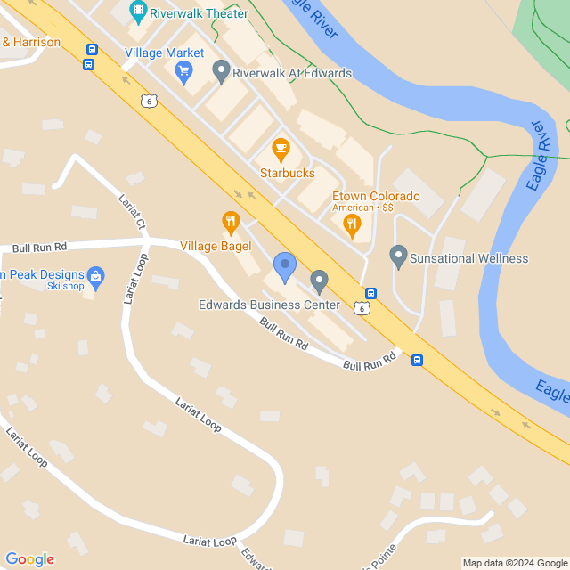 Map of veterinarians in Edwards, CO